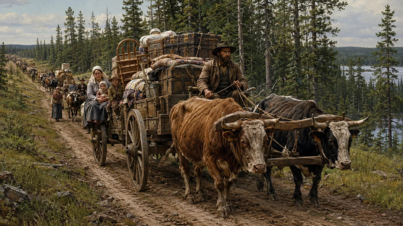 Historic Kinney & Son oxcart in Minnesota